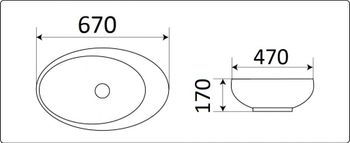 Умывальник CeramaLux 7807-1 — фото 1, Раковины