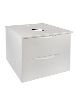 BOND Cube T55605 Тумба со столешницей подвесная белая матовая без раковины — фото 1, Тумбы под раковину