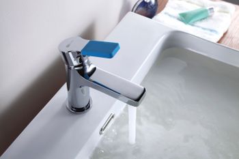 Aura Смеситель для раковины, монолит.излив 75мм, р/ОД цвет, хром, LM, LM0606C — фото 1, Смесители для раковины