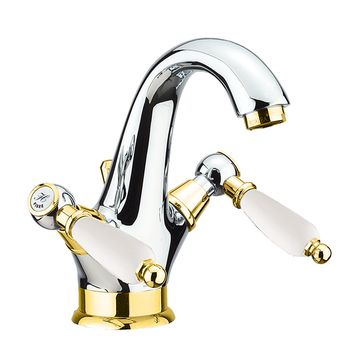 Смеситель для раковины Fiore COLONIALE 02CO0623, хром/золото — фото 1, Смесители для раковины