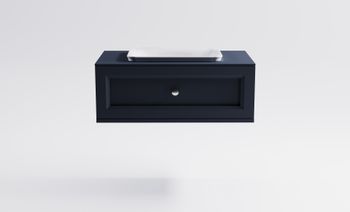 Тумба Классик 100см 1ящ RAL7024 мат., раковина Ретро бел глянц, столешница Solid в цвете 4631177715648 — фото 1, Тумбы с раковиной