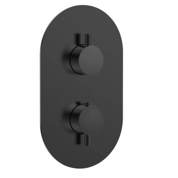 AQM8806MB Siena Встраиваемый термостат на 3 потр. в комплекте с внутр. частью, черный матовый — фото 1, Смесители