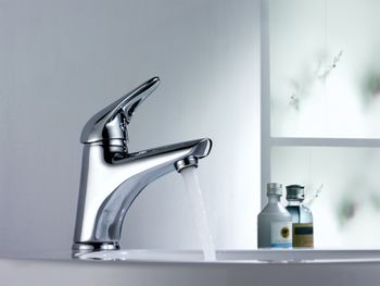 Poseidon Смеситель для раковины, монолит.излив 120мм, р/ОД, хром, LM, LM4206C — фото 1, Смесители для раковины