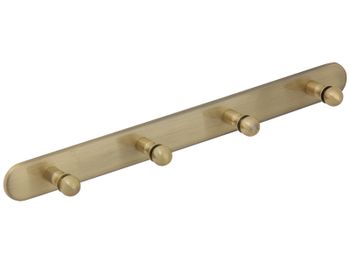 GIALETTA Планка с 4-мя крючками L31,5 см., бронза VR.GIL-6437.BR — фото 1, Крючки для полотенец