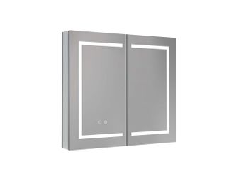 Шкаф зеркало для ванной с подсветкой Aquatek AQ7804-MLC, прямоугольное, сенсорное управление, 800*700*133 — фото 4, Зеркальные шкафы в ванную