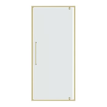 Дверь в нишу Niagara Nova NG-45-9ASG (90х195) распашная,золото сатин,стекло прозрачное,1 место — фото 2, Душевые двери в нишу