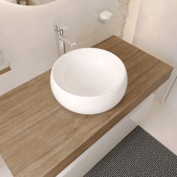 BOND Smart B63-2700 Смеситель однорычажный высокий без донного клапана для накладной раковины — фото 14, Смесители для раковины