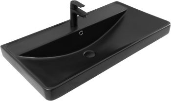 Товар: Раковина Aquanet Ирис 90 черная матовая 00329250 - фото 7 Раковина Aquanet Ирис 90 черная матовая 00329250 — фото 7, Раковины
