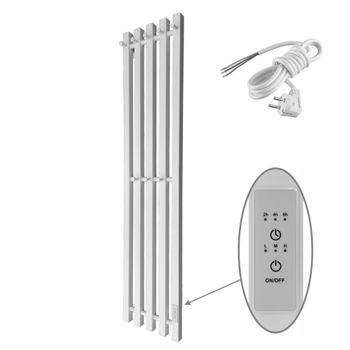 Полотенцесушитель электрический INARO ПРОФИЛЬНЫЙ 1200х240 правый, скр.монтаж, СНШ, белый матовый(RAL 9016), (Ferrum, 8 крючков), Маргроид Inaro-12024-1081-9016R — фото 5, Электрические полотенцесушители