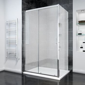 Душевой угол Veconi Rovigo RV-055, 1500х800х1950, хром, стекло pear RV055-15080-02-C8 — фото 1, Душевые уголки