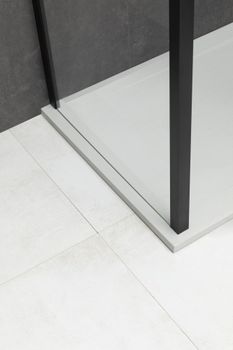 Душевая стенка Allen Brau Priority 80 3.31015.BBA профиль Черный брашированный стекло прозрачное — фото 1, Боковые стенки