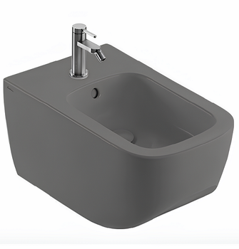 Биде HATRIA NEXT A0Y1F208 подвесное цвет антрацит — фото 1, Биде подвесные