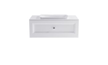 Товар: Тумба Классик 90 с 1ящ белый мат. с раковиной Ретро бел гл. и столешницей Solid бел гл. 4631177714153 - фото 2 Тумба Классик 90 с 1ящ белый мат. с раковиной Ретро бел гл. и столешницей Solid бел гл. 4631177714153 — фото 2, Тумбы с раковиной