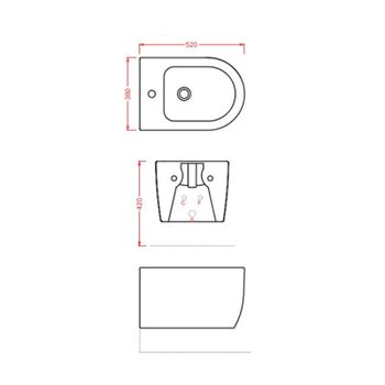 Биде Artceram Monet подвесное с одним отверстием цвет белый матовый MNB001 05 00 — фото 1, Биде подвесные