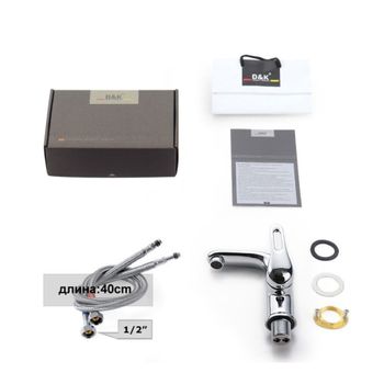 Смеситель для раковины D&K Rhein DA1372101, хром — фото 2, Смесители для раковины