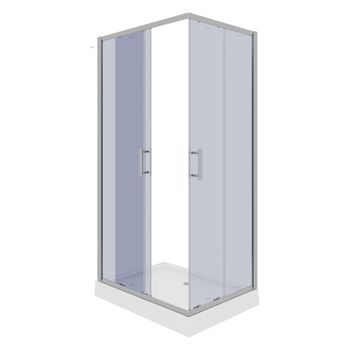 Уголок Quadro QZ71S душевой PARLY с поддоном — фото 3, Душевые уголки