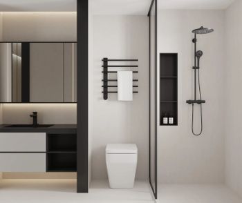 Товар: AQM3116MB Полотенцесушитель электрический 520*624 c терморегуляторм, цвет: черный матовый. - фото 2 AQM3116MB Полотенцесушитель электрический 520*624 c терморегуляторм, цвет: черный матовый. — фото 2, Электрические полотенцесушители