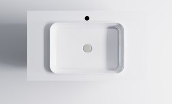 Тумба Фрейм 100 с 1ящ RAL1013 мат. с раковиной Антарес бел гл. и столешницей Solid бел гл. 4631177713958 — фото 5, Тумбы с раковиной