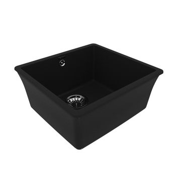 Кухонная мойка Lemark SINARA 440-U подстольного монтажа из кварцгранита, Антрацит 9910067 — фото 1, Кухонные мойки