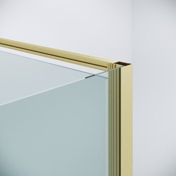 Дверь в нишу Niagara Nova NG-45-9ASG (90х195) распашная,золото сатин,стекло прозрачное,1 место — фото 9, Душевые двери в нишу