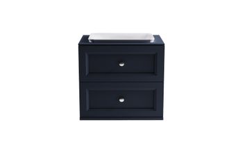 Товар: Тумба Классик 70см 2ящ RAL7024 мат., раковина Ретро бел глянц, столешница Solid в цвете 4631177715709 - фото 2 Тумба Классик 70см 2ящ RAL7024 мат., раковина Ретро бел глянц, столешница Solid в цвете 4631177715709 — фото 2, Тумбы с раковиной