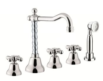 Смеситель на борт ванны Fiore MARGOT 26CR0607, хром — фото 1, Смесители на борт ванны