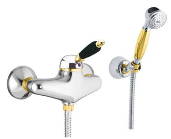 Смеситель для душа Fiore IMPERIAL BLACK 89CO5127, хром/золото — фото 1, Смеситель для душа