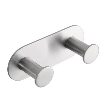 163106375 EASY Крючок двойной сталь шлифованная BEMETA — фото 1, Крючки для полотенец