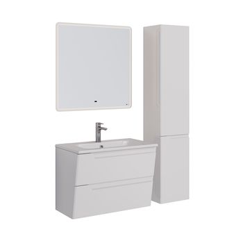 Товар: Тумба Lemark MIANO 80 см под 1 раковину, подвесная, 2 ящика, цвет корпуса, фасада: Белый глянец LM06M80T - фото 6 Тумба Lemark MIANO 80 см под 1 раковину, подвесная, 2 ящика, цвет корпуса, фасада: Белый глянец LM06M80T — фото 6, Тумбы под раковину