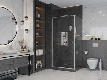 Боковая стенка Ambassador Elysium 90CX (90х200) хром,стекло прозрачное,1 место — фото 2, Душевые кабины и ограждения