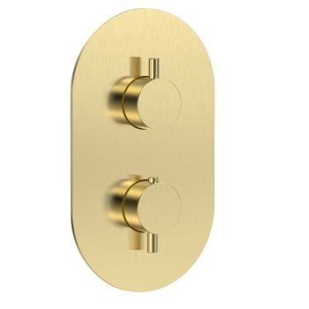 AQM8806BG Siena Встраиваемый термостат на 3 потр. в комплекте с внутр. частью, золото шлифованное — фото 1, Смесители