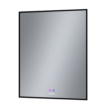 Зеркало PRAGMA-норма BLACK (700*800*45) LED с сенсорным выключателем и подогревом 1870802 — фото 1, Зеркала в ванную комнату