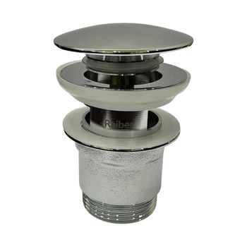 Донный клапан с переливом для раковины Raiber RP-50, хром — фото 3, Донные клапаны