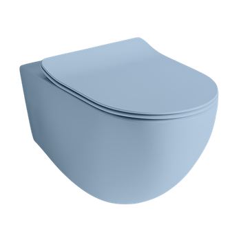 Унитаз Artceram File 2.0 подвесной безободковый цвет pale blue FLV004 65 00 — фото 2, Подвесные унитазы