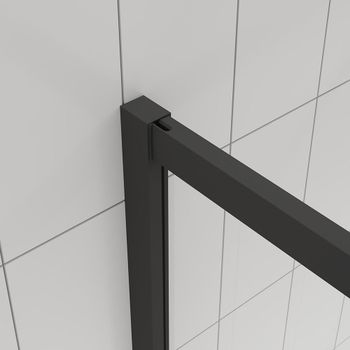 Душевой угол Veconi Evo 300 B, 1000х1000x1950, черный матовый, прозрачное стекло E3-B-100100-01-C9 — фото 4, Душевые уголки