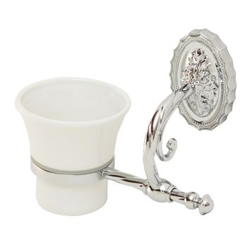 EDERA Стакан настенный, керамика/хром 16928 — фото 1, Стаканы для зубных щеток