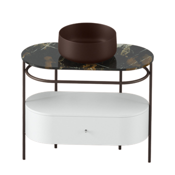 Столешница Artceram Flair 4.0 мраморная цвет black & gold TFA010 91 — фото 1, Столешницы под раковину