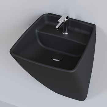 Раковина Ambassador Benefit 206T20201 (475*485*725) ЧЕРНАЯ МАТОВАЯ — фото 6, Раковины
