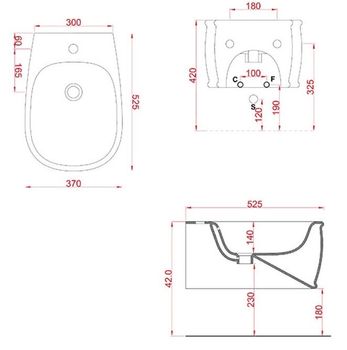 Биде Artceram Atelier подвесной с одним отверстием цвет черный матовый ATB001 17 00 — фото 1, Биде подвесные