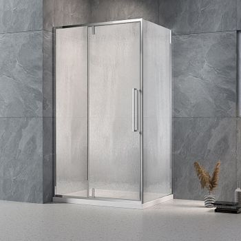 Душевой угол Veconi Rovigo RV-034R, 1200х1000х1950, хром, стекло дождь RV034R-120100-06-C7 — фото 2, Душевые уголки