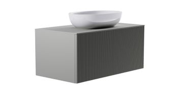 Товар: Тумба М-40 90см 1ящ NCS S 3502-y мат./волна, раковина Атрия бел гл, столешница Solid в цвете 4631177714825 - фото 5 Тумба М-40 90см 1ящ NCS S 3502-y мат./волна, раковина Атрия бел гл, столешница Solid в цвете 4631177714825 — фото 5, Тумбы с раковиной