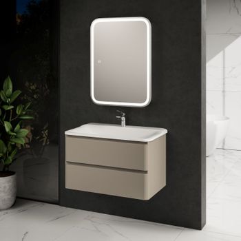 AQM900480BG "S4" тумба под умывальник подвесная 80 см., цвет бежевый. — фото 2, Тумбы под раковину