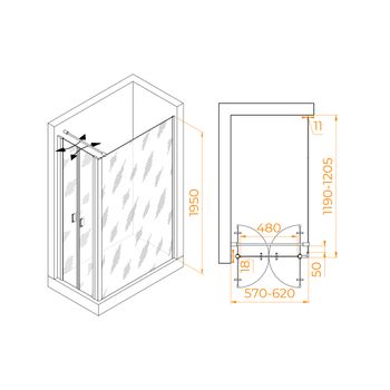 Товар: Душевой уголок RGW PA-144 (PA-104+Z-050-2+O-104) 600x1200 060814462-011 - фото 1 Душевой уголок RGW PA-144 (PA-104+Z-050-2+O-104) 600x1200 060814462-011 — фото 1, Душевые уголки