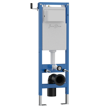 Комплект 3в1 IBERICA BLANCA инсталляция SILENCIO MINI, унитаз TOLEDO ALTO белый, кнопка смыва ESTI-O золото глянцевое (IB.001M.TLA.234.826) — фото 3, Комплекты унитаз + инсталляция