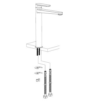 AQM6914MB Novara Смеситель для свободностоящей раковины, цвет черный матовый — фото 2, Смесители для раковины