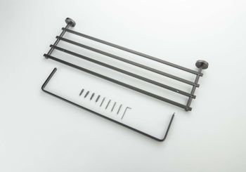 AQ4615BGM БЕТТА полка для полотенец, оружейная сталь — фото 1, Полки для полотенец