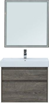 Мебель для ванной Aquanet Nova Lite 75 дуб рошелье (2 ящика) 00242904 — фото 6, Комплекты мебели для ванной