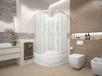 Душевая кабина ERLIT 35 серия ER3509TPE-C3-RUS матовое стекло — фото 3, Душевые кабины