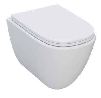 AQM2014PRO Унитаз подвесной сиденье SoftClose, технология смыва Invisible, скрыт крепеж. 520х360х400 — фото 2, Подвесные унитазы