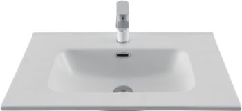 Раковина Aquanet Flat 70 белая матовая 00330430 — фото 1, Раковины